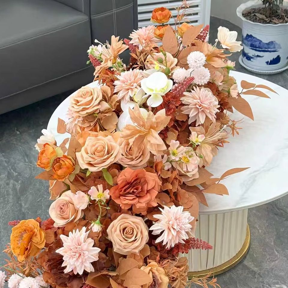 Table Runner - Runner Floreale di Lusso 5D Arancione