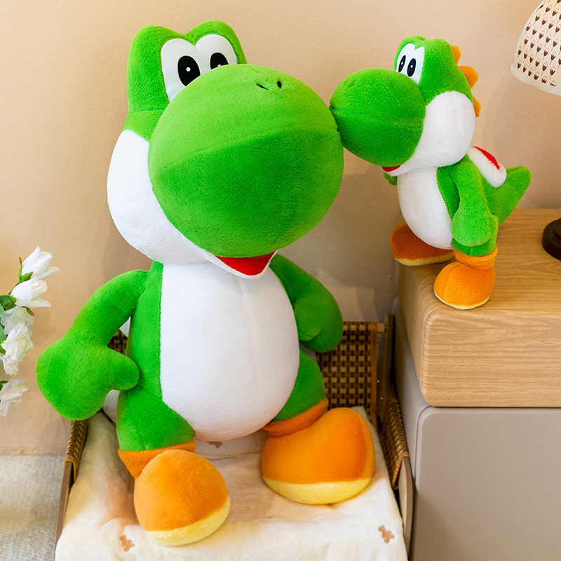 Throw Pillow - Peluche di Yoshi, il dinosauro verde,