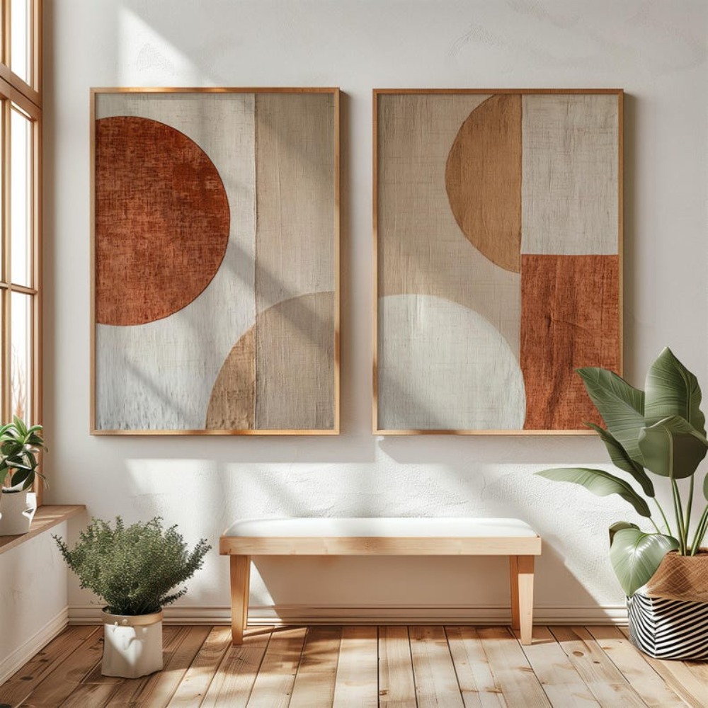 Abstract Canvas Set - 2 pezzi di dipinti su tela