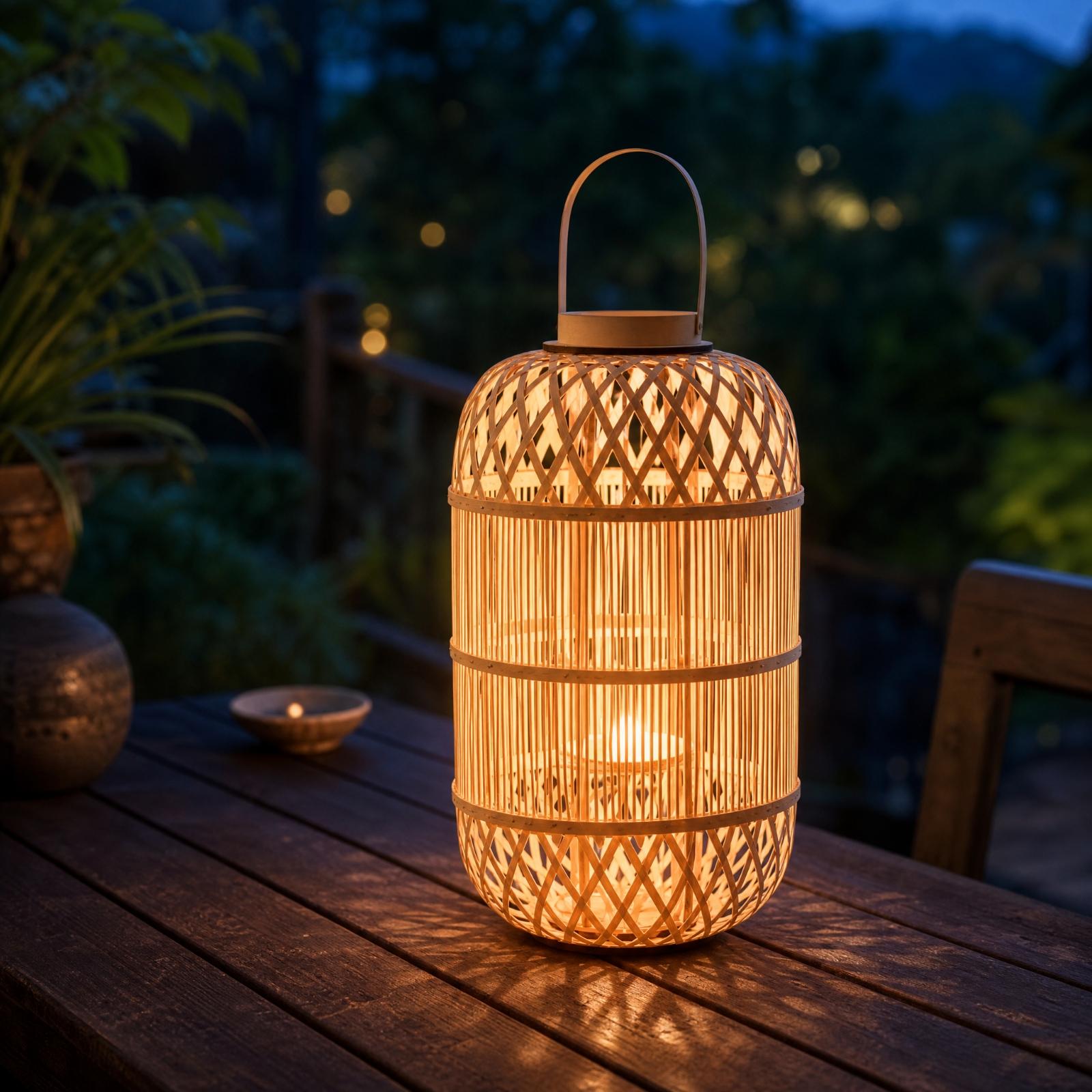 Lanterna decorativa in bambù p - Candle Holder Decor recensione e prezzo