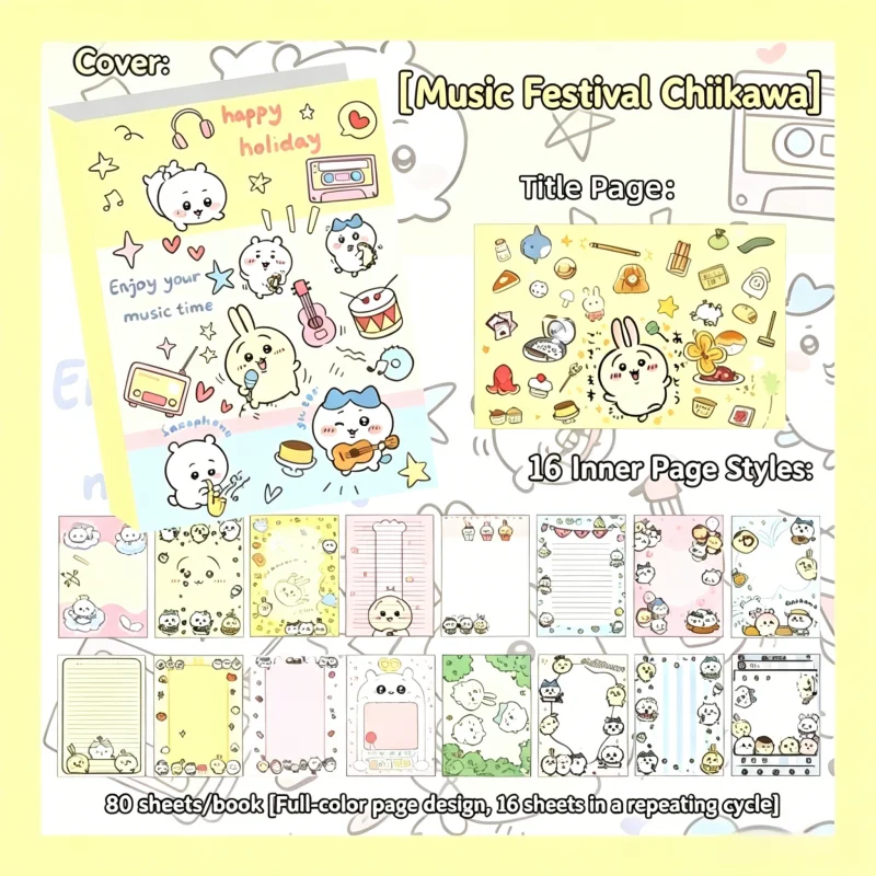 Taccuino Chiikawa, 80 fogli, q - Wall Sticker recensione e prezzo